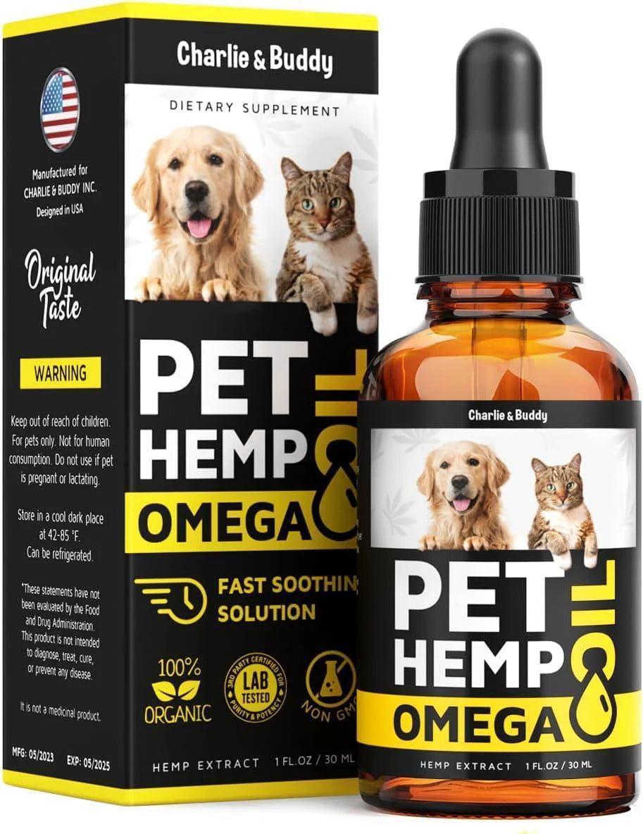 Hеmp and Salmon Oil for Dogs Skin Coat Hеalth 3 6 9 Omega Calming Treat 1 Fl Oz